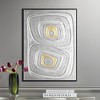 Dahlia Studios Shiny Silver Gold Dot 31 1/2" High Framed Wall Art - image 2 of 4