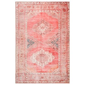 Obeetee Bergen Vintage Medallion Woven Stain Resistant and Easy Care Indoor Area Rug - 1 of 4