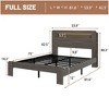 Kumasinova Queen/King/Full Bed Frame with USB Charging,Platform Bed Frame with Storage LED Headboard,Queen/King/Full Size Bed Frame with Wood Slats - 2 of 4