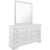 HomeStock Metallic White Mirror with Clean Modern Design – Elegant Accent Mirror for Bedroom or Dressing Area - 4 of 4