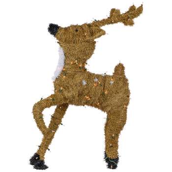 Northlight Pre-Lit Prancing Reindeer with Spots Outdoor Christmas Decoration - Brown