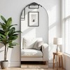 70.2x31.2-Inch Wooden Right Angled Arch with Carved Black Full-Length Mirror (With Bracket) - 2 of 4