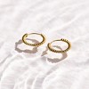 EVRY JEWELS WATERPROOF Gold or Silver Plated Stainless Steel Chunky Twist Hoop Earrings - 2 of 2
