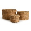 Plum & Post Seagrass Round Lidded Baskets, Set Of 3 - 2 of 4
