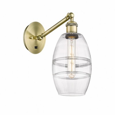 Vaz - 1 Light Arm Adjusts Up and Down Wall Sconce In Industrial Style-8.13 Inches Tall and 5.88 Inches Wide