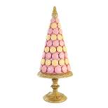 Easter 17.25" Pink Macaron Tree Easter Christmas Cookies December Diamonds  -  Decorative Sculptures