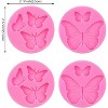 JDICTION Charming Pink Butterfly Silicone Mold Set, 4-Pc for Detailed Resin & Fondant Art, Easy Release Design - 2 of 4