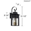 Franklin Iron Works Rustic Farmhouse Outdoor Wall Light Fixture Black 4-Light 21 1/2" Clear Glass Shade for Exterior Barn Deck House Porch Yard Patio - 4 of 4