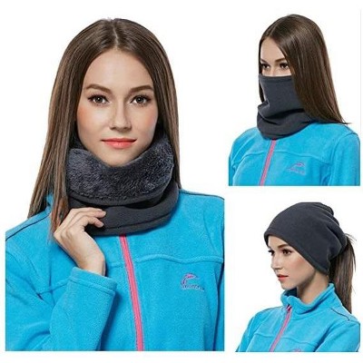 5 Star Super Deals Neck Warmer Winter Double Layer Neck Gaiter - Soft Fleece Circle Loop Scarf Multi 20 in 1 Tube Headwear Face Covering