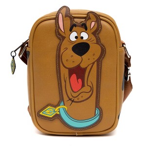 Scooby Doo Bag, Crossbody, Scooby Doo Smiling Face and Spots, Brown, Vegan Leather - 1 of 4