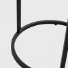 Wilson Round Side Table Carbon Black - ClickDecor: Modern Accent Furniture, Powder-Coated Metal Frame, MDF Top - 4 of 4