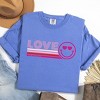 S.W.Smiley Love Retro Heart Eyes - Women's Garment Dyed Graphic T-Shirt - 2 of 4