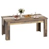 63" Farmhouse Dining Table - Rustic Wood Table for 4-6, Perfect for Small Spaces & Apartments - 2 of 4