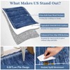 Rugs for Living Room Scalloped Area Rug for Bedroom Soft Non Slip Floor Mat Low Pile Accent Carpet for Dining Room - 3 of 4