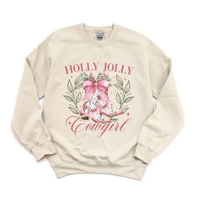 Simply Sage Market Women's Graphic Sweatshirt Holly Jolly Cowgirl Coquette