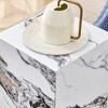 Maggift Patio End Tables, Texture Design Coffee Table for Living Room, Patio, Bedroom, White, 11.81"*11.81"*19.69" - 3 of 4