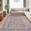 Area Rug for Living Room Bedroom Distressed Oriental Office Carpet Low Pile Neutral Soft Nursery Carpet Non Slip Washable Vintage Farmhouse Area Rug - 3 of 4