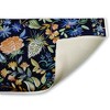 Stupell Industries Painted Blue Floral On Black Printed Plush Bath Mat And Bath Rug, Design By Ani Del Sol, 18"X30" - 2 of 4