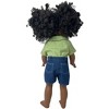 Doll Clothes Superstore Casual Short Denim Jeans with Green Check Shirt for 18 Inch Girl Dolls - 4 of 4