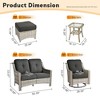 XIZZI OUTDOOR SWIVEL ROCKER SETS: 3-PC Rocker + Modular Sofa & Fire Pit Options - All-Weather Fabric, 8 Color Choices for Patio, Garden, Poolside - 3 of 4