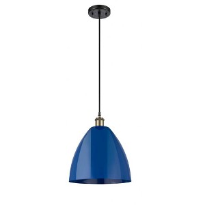 Plymouth Dome - 1 Light Cord Hung Mini Pendant In Industrial Style-14.75 Inches Tall and 12 Inches Wide - 1 of 1