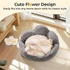Boersma Fluffy Cat & Small Dog Bed – Washable Indoor Pet Sofa Bed for Cats, Flower-Shaped Cozy Couch with Non-Slip Bottom, Soft Lounger for Sleeping - 4 of 4
