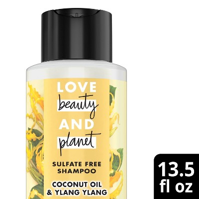 Love Beauty and Planet Hope and Hair Repair Sulfate-Free Shampoo for Split Ends and Damaged Hair Coconut Oil & Ylang Ylang - 13.5 fl oz