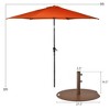 Costway 9ft Patio Umbrella Outdoor W/ 50 LBS Round Umbrella Stand W/ Wheels - 3 of 4