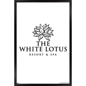 Trends International The White Lotus - Black and White Logo Framed Wall Poster Prints - 1 of 4