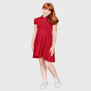 City Threads Soft Cotton Jersey Girls Peter Pan Polo Twirly Dress - USA-Made - 1 of 4