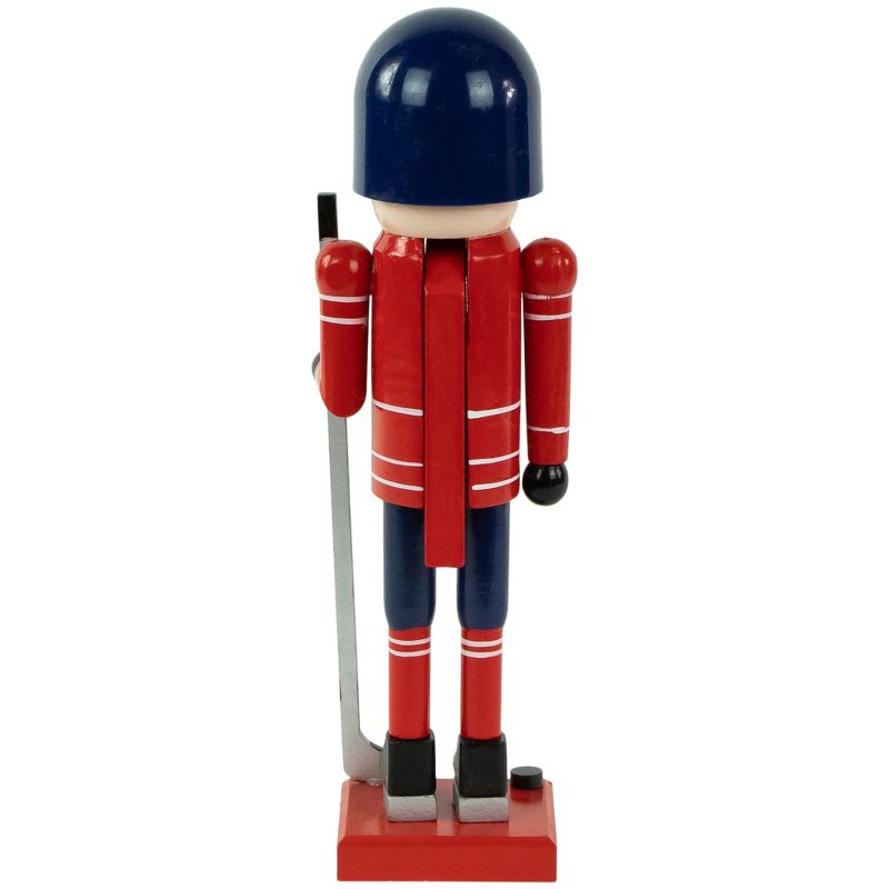 Northlight 14" Blue and Red Wooden Christmas Ice Hockey Player Nutcracker, 5 of 6