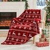 Lomsoe Christmas Throw Blanket, Red Christmas Decorations Winter Warm Flannel Throw Blanket Farmhouse Holiday Xmas Blankets. - 2 of 4