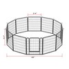 Bencmate Pet Crates and Houses 12 Panel Heavy Duty Metal Playpen with Door for Outdoor Yard Lawn Garden, Black, 81.1"*81.1"*31.7" - 3 of 4