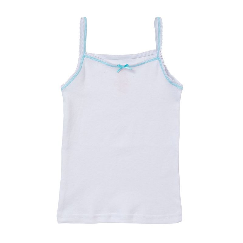 Sportoli Girls Ultra Soft 100% Cotton Tagless Cami Undershirts 4-Pack, 5 of 7
