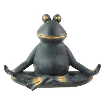 Northlight 12.25" Frog in Lotus Yoga Position Garden Statue