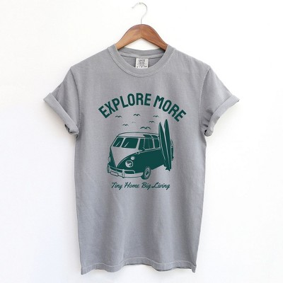 Simply Sage Market Women's Explore More Surf Board Short Sleeve Garment Dyed Tee