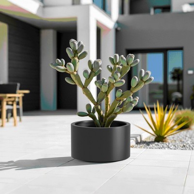 Wooakway Outdoor/Indoor/Decor/Garden Large Tall Metal Planter Pots Planter Boxes Cachepots Nursery Pots