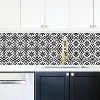 Ornate Tile Backsplash Peel and Stick Giant Wall Decal Black/White - RoomMates: Vinyl Self-Adhesive for Modern Home Decor - 4 of 4