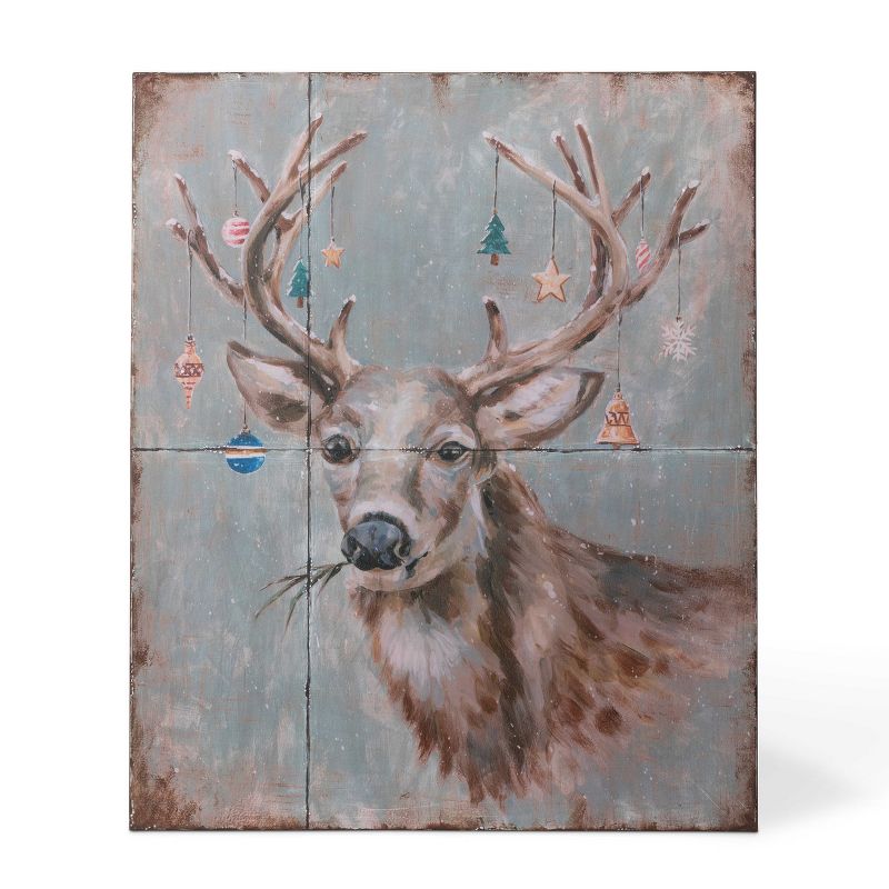 Park Hill Collection Festive Deer Iron Plaque, 2 of 4
