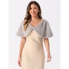 Allegra K Women's Party Elegant Faux Fur Full-Lined Wrap Shrug - 3 of 4