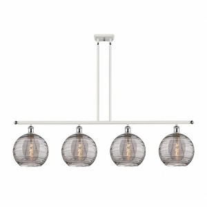 Athens Deco Swirl - 4 Light Stem Hung Island In Industrial Style-12.13 Inches Tall and 48.25 Inches Wide - 1 of 1