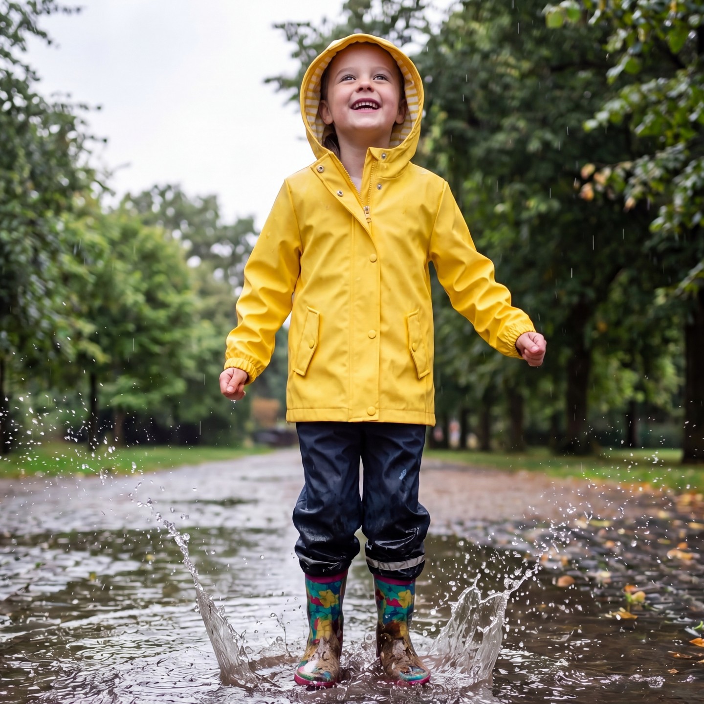 Куртки Rokka&Rolla Waterproof Rain Coats Rubberized Jackets-Yellow, size 8 для девочек, цвет: Жёлтый — фото 3