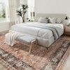 Area Rug Indoor Vintage Living Room Carpet Washable Distressed Rug Floral Bedroom Rug Retro Accent Throw Rug Office Dining Room Nursery - 4 of 4