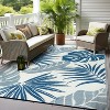 World Rug Gallery Tropical Floral Leaf Reversible Recycled Plastic Outdoor Picnic Mat, Camping Rug, RV Rug:  All-Weather,  Stain-Resistant - 2 of 4