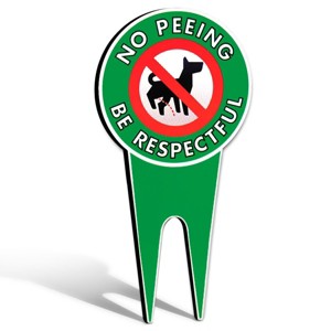 Signs Authority 6" x 12" Aluminum No Peeing Dog Sign - 1 of 4