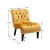 MOONMISS Comfy Velvet Armless Accent Chair, Upholstered with Durable Solid Wood Frame,Easy Assembly - 2 of 4