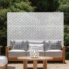 PexFix 72 in. x 47 in. Outdoor Privacy Rectangle Screen Galvanized Steel Panel Divider in White - 2 of 4