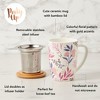 Pinky Up Bailey Ceramic Tea Mug and Loose Leaf Tea Infuser, Loose Leaf Tea Accessories, Tea Tumbler Cup, Botanical Design, 12oz - 2 of 4