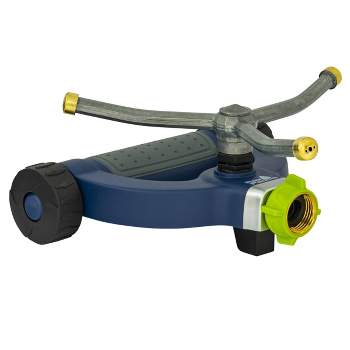 Ray Padula RP-SWDE Metal 3-Arm Revolving Sprinkler with Weighted Wheel Base