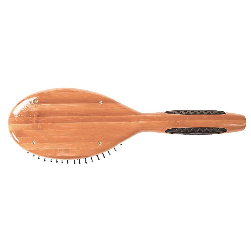 Bass Brushes Style & Detangle Hair Brush Premium Bamboo Handle with Professional Grade Nylon Pin Large Oval, 2 of 5